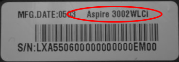 acer laptop model number