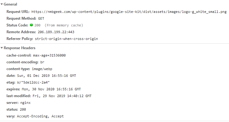 Serve WEBP Image with 1 Year Cache Policy
